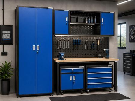 Werkstattschrank schwarz-blau
