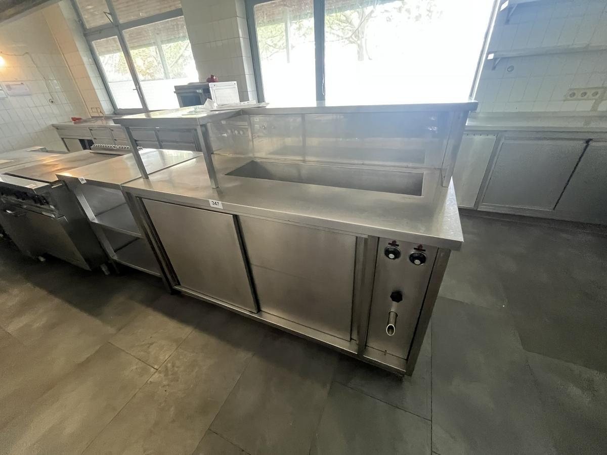 Edelstahl W&auml;rmeschrank mit Wasserbad ca. 164 x 72 x 123 cm?d=2026-05-07 17:15:50