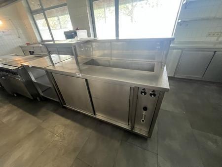 Edelstahl W�rmeschrank mit Wasserbad ca. 164 x 72 x 123 cm