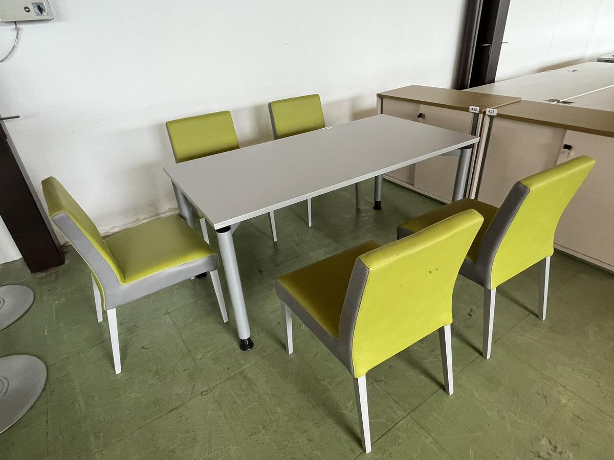 Besprechungstisch ca. 160x80 cm mit 5 Besprechungsst&uuml;hlen
