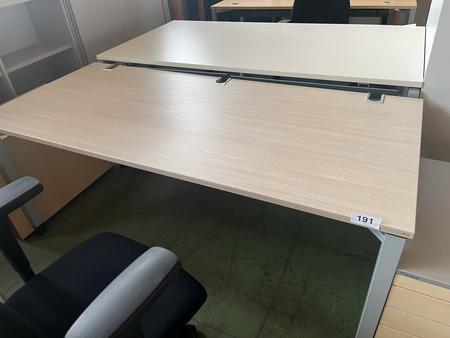 OKA Schreibtischmodul ca.180 x 80 cm, Rahmen Silber