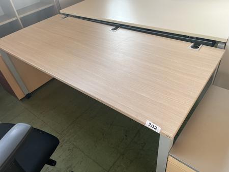 OKA Schreibtischmodul ca.180 x 80 cm, Rahmen Silber