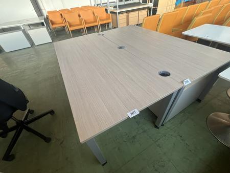 OKA Schreibtischmodul ca.180 x 80 cm, Rahmen Silber