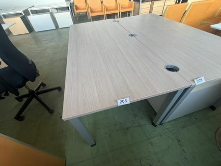 OKA Schreibtischmodul ca.180 x 80 cm, Rahmen Silber