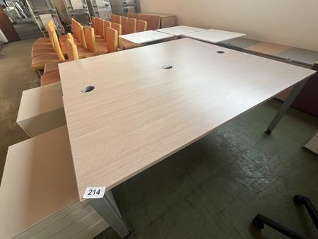 OKA Schreibtischmodul ca.180 x 80 cm, Rahmen Silber