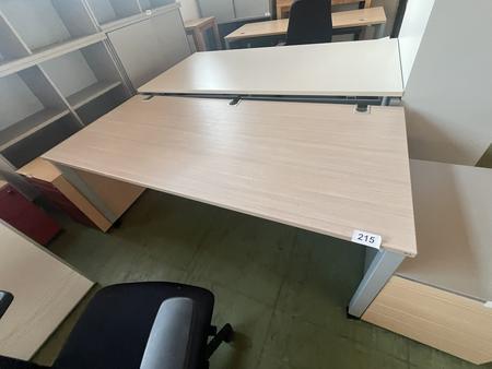 OKA Schreibtischmodul ca.180 x 80 cm, Rahmen Silber