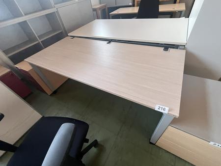 OKA Schreibtischmodul ca.180 x 80 cm, Rahmen Silber