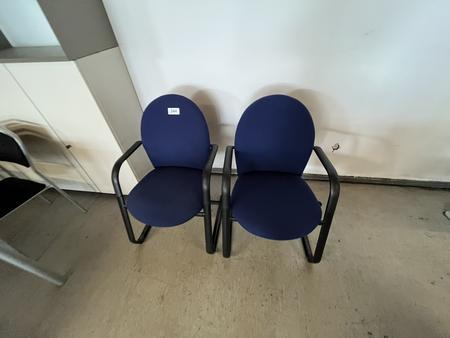 2 Stk. Besprechungsst�hle dunkelblau-schwarz