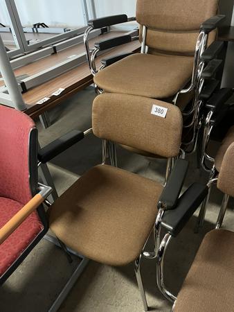 6 Stk. Stapelst�hle mit Stoffbezug