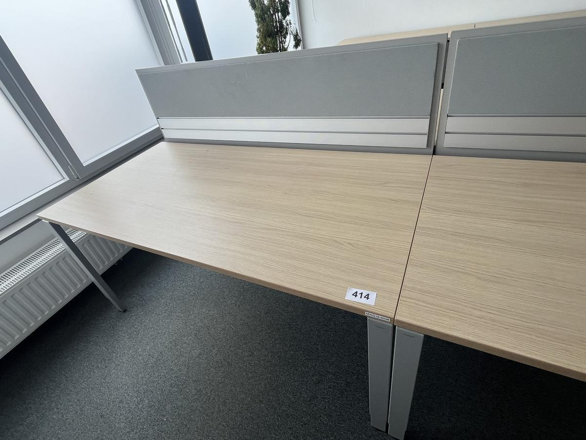 Schreibtischmodul BENE 160x80 cm mit R&uuml;ckwand