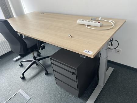 BENE Schreibtischmodul ca. 200x90 cm Eiche