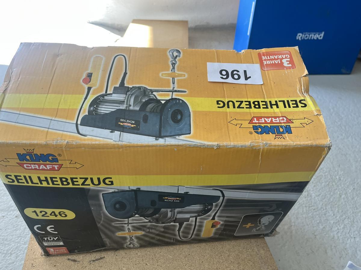 Kingkraft Seilhebezug, Type KCHZ 500, max. 250 - 500 kg, 11,5 m Seil, 900 W, 230 V?d=2026-05-21 00:39:52