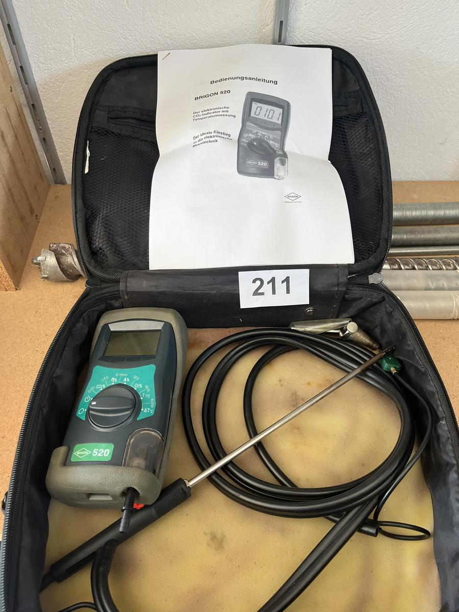 Abgasmessger&auml;t Typ BRIGON 520, elektronischer CO2-Temperaturmesser
