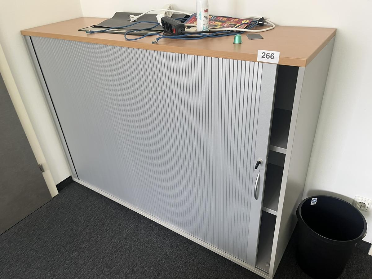 HALI Aktenschrank mit Rollot&uuml;re ca. 160 x 110 cm, Buche/Silber, 3 Ordnerh&ouml;hen?d=2026-05-28 19:34:11