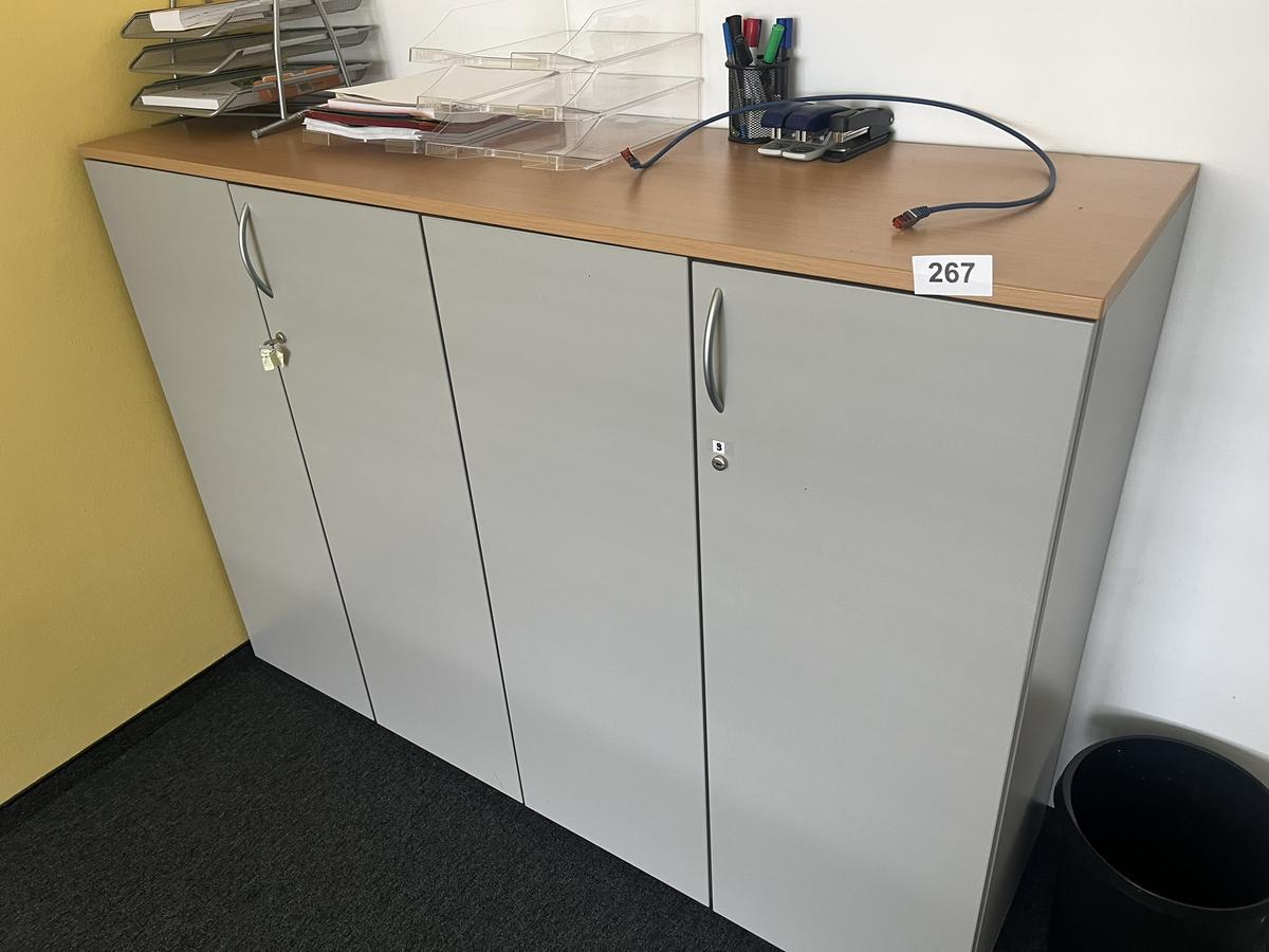 HALI Aktenschrank ca. 160 x 110 cm, Buche/Silber, 4fl&uuml;gelig