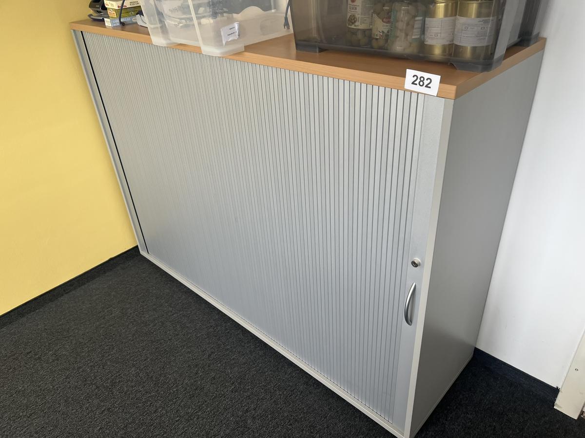 HALI Aktenschrank mit Rollot&uuml;re ca. 160 x 110 cm, Buche/Silber, 3 Ordnerh&ouml;hen?d=2026-05-28 19:34:21