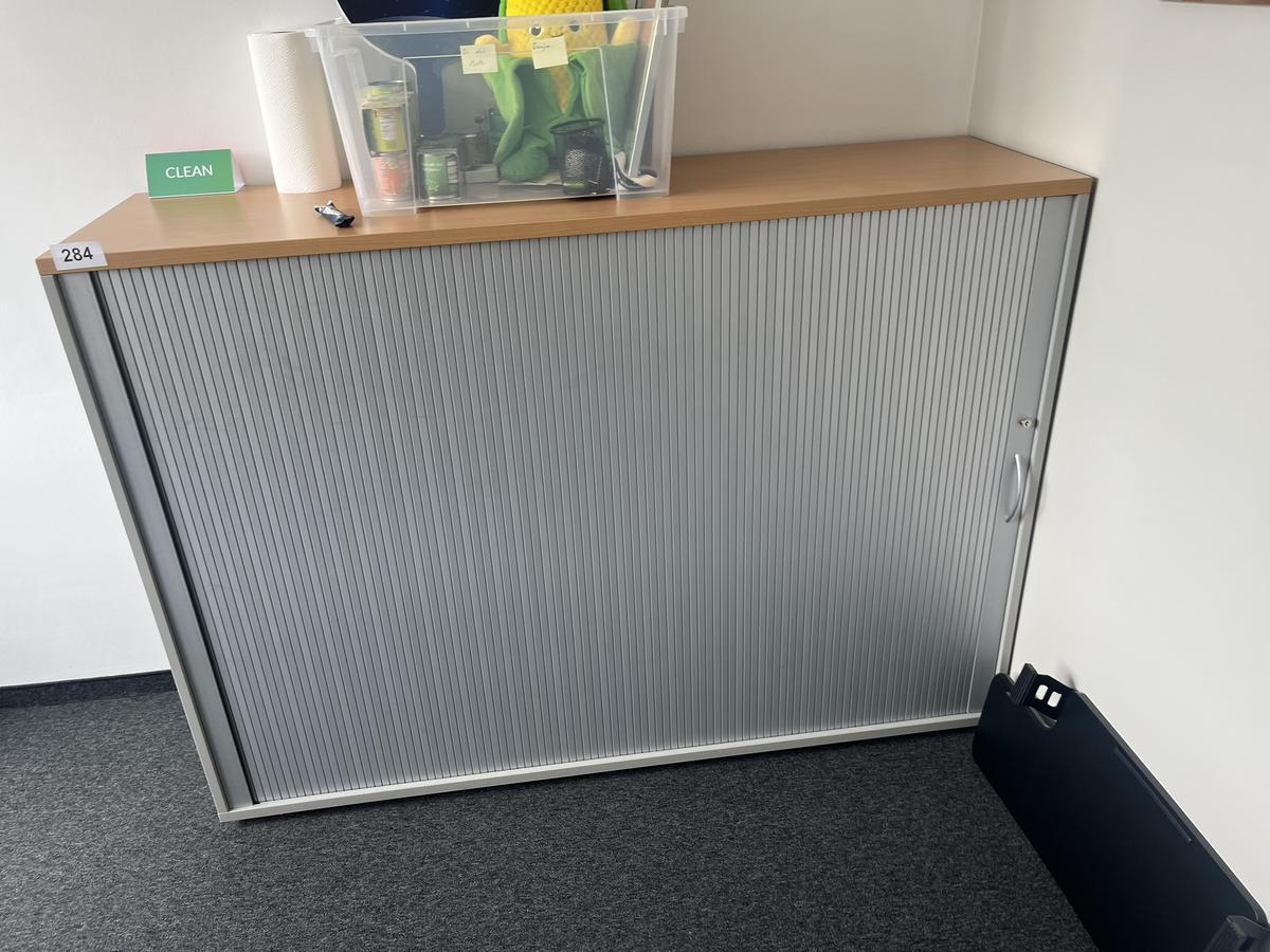 HALI Aktenschrank mit Rollot&uuml;re ca. 160 x 110 cm, Buche/Silber, 3 Ordnerh&ouml;hen?d=2026-05-28 19:34:13