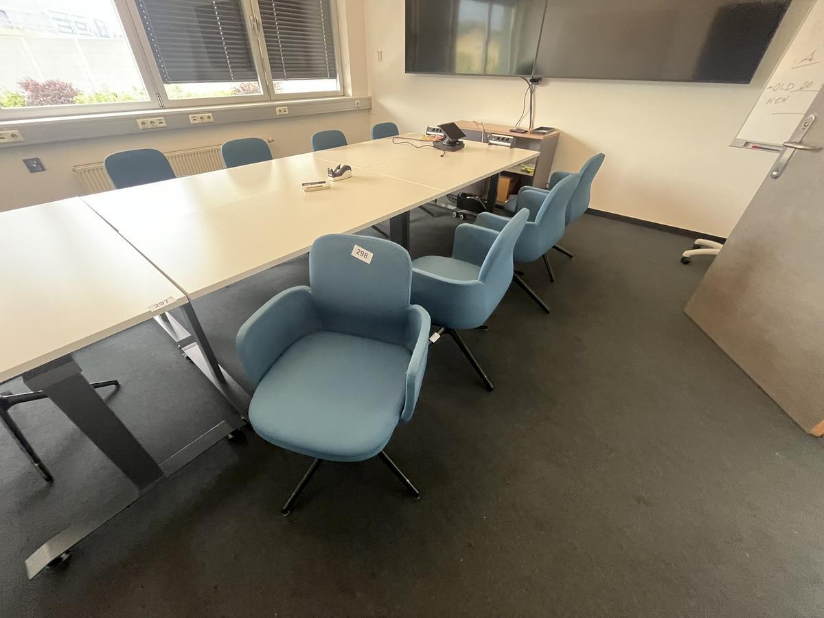 9 Stk. Designerst&uuml;hle drehbar blau