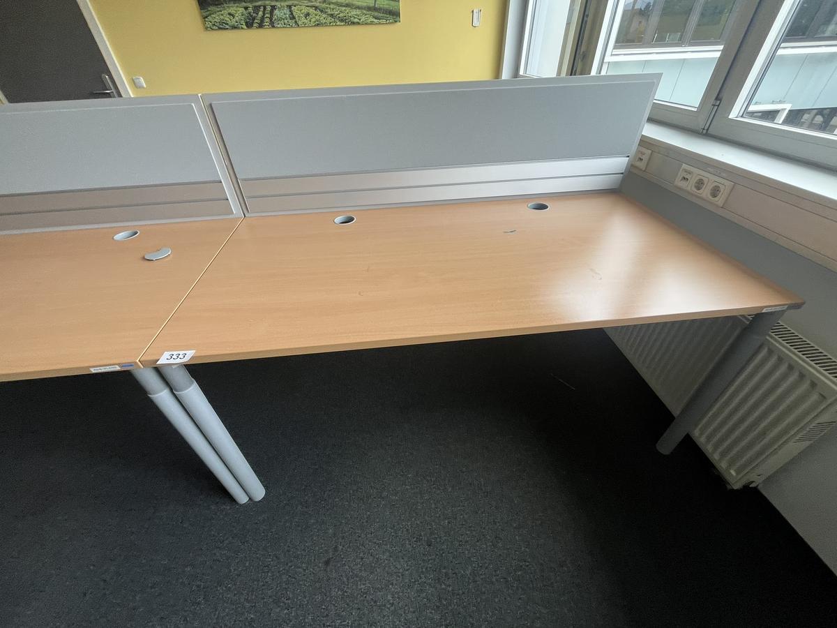 HALI Schreibtisch mit R&uuml;ckwand 160 x 80 cm