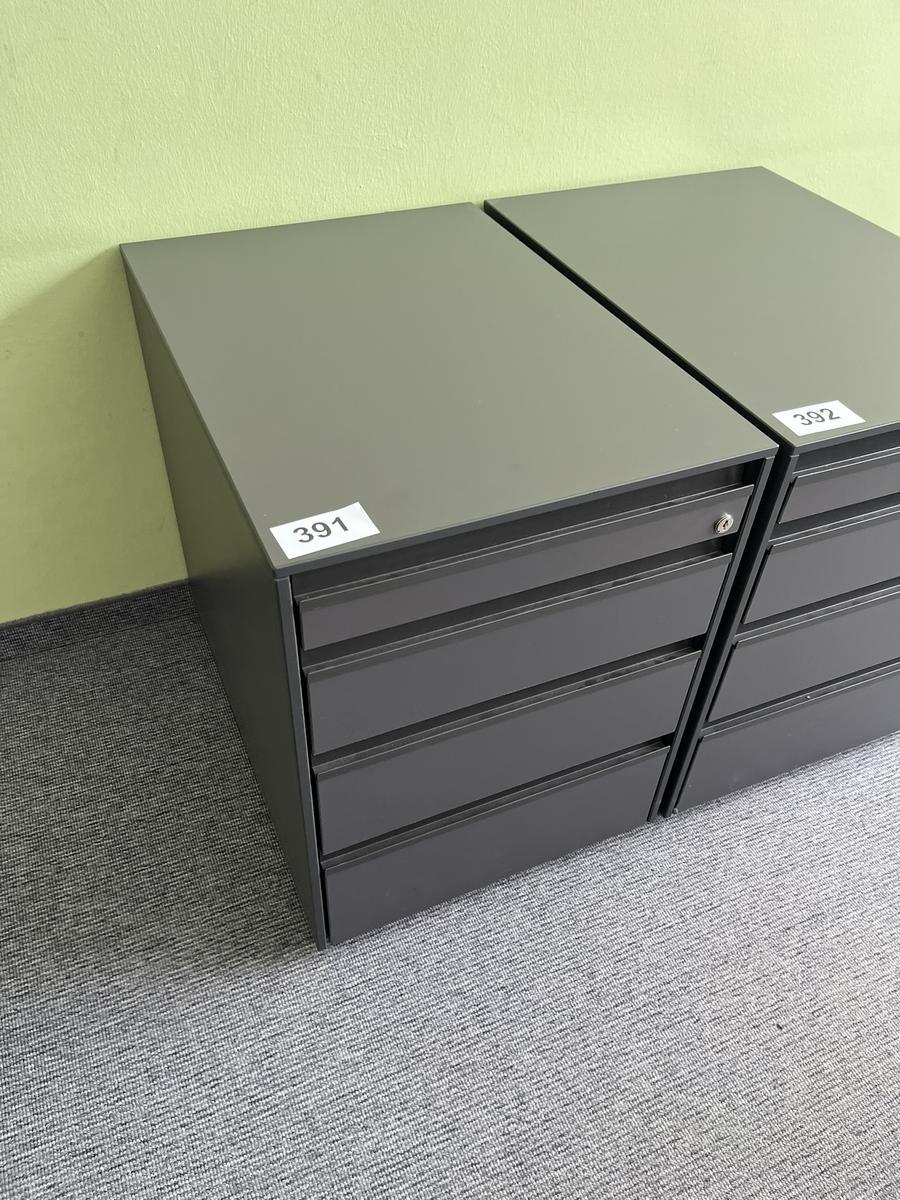 2 Stk. Rollcontainer mit Auszugsladen 55 x 60 x 58 cm
