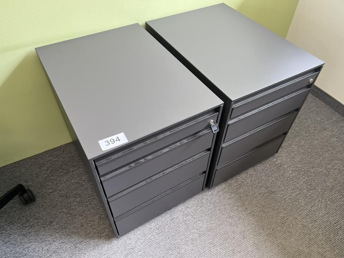 2 Stk. Rollcontainer mit Auszugsladen 55 x 60 x 58 cm