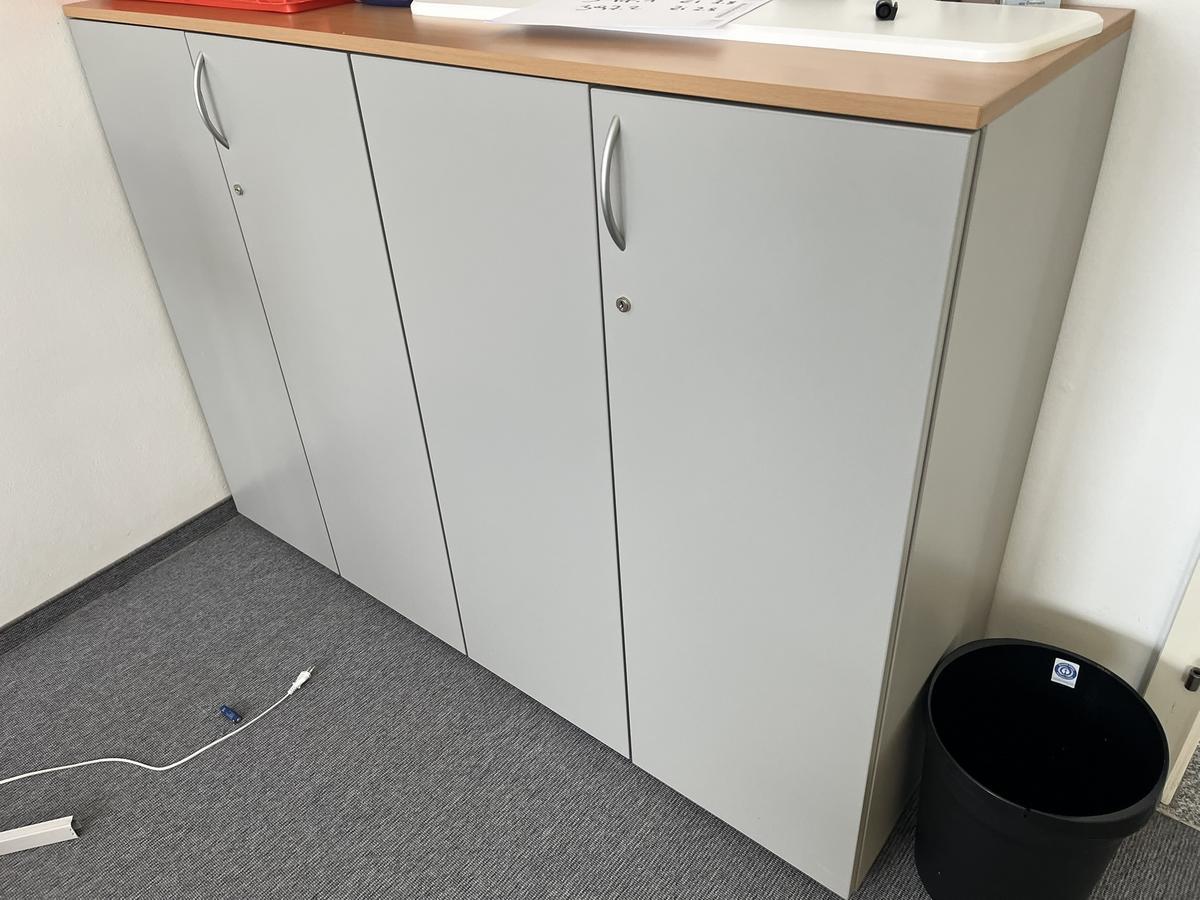HALI Aktenschrank ca. 160 x 110 cm, Buche/Silber, 4fl&uuml;gelig