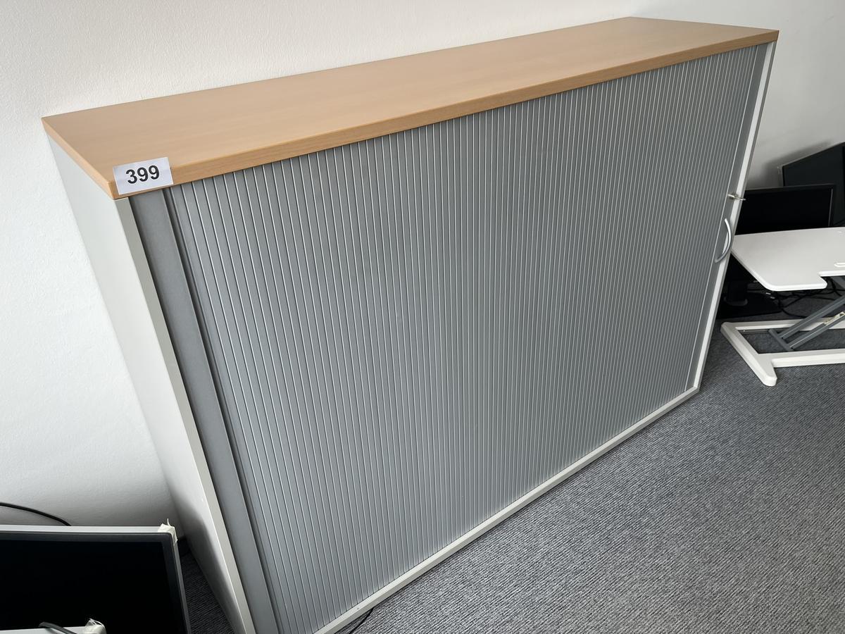 HALI Aktenschrank mit Rollot&uuml;re ca. 160 x 110 cm, Buche/Silber, 3 Ordnerh&ouml;hen?d=2026-05-28 19:33:12