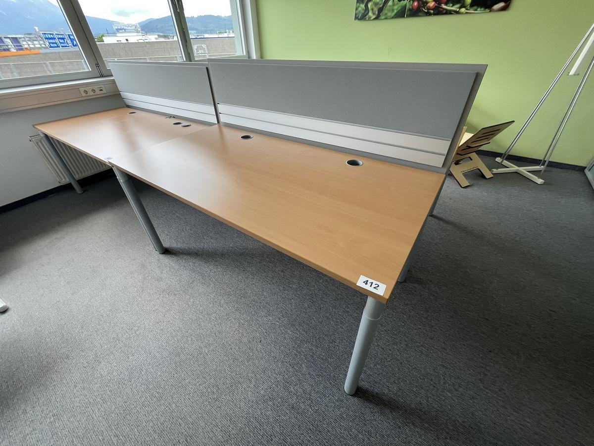 HALI Schreibtisch mit R&uuml;ckwand 160 x 80 cm
