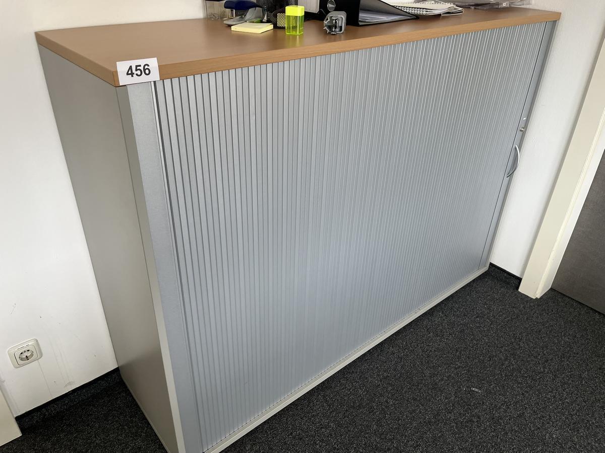 HALI Aktenschrank mit Rollot&uuml;re ca. 160 x 110 cm, Buche/Silber, 3 Ordnerh&ouml;hen?d=2026-05-28 19:33:47