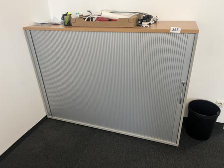 HALI Aktenschrank mit Rollot�re ca. 160 x 110 cm, Buche/Silber, 3 Ordnerh�hen