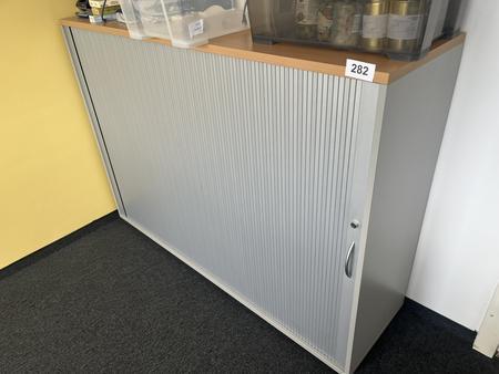 HALI Aktenschrank mit Rollot�re ca. 160 x 110 cm, Buche/Silber, 3 Ordnerh�hen