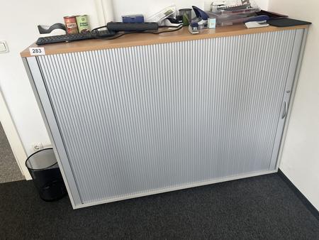 HALI Aktenschrank mit Rollot�re ca. 160 x 110 cm, Buche/Silber, 3 Ordnerh�hen