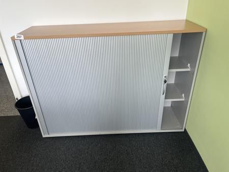 HALI Aktenschrank mit Rollot�re ca. 160 x 110 cm, Buche/Silber, 3 Ordnerh�hen