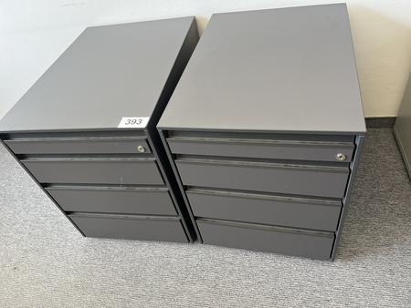 2 Stk. Rollcontainer mit Auszugsladen 55 x 60 x 58 cm