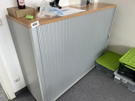 HALI Aktenschrank mit Rollot�re ca. 160 x 110 cm, Buche/Silber, 3 Ordnerh�hen