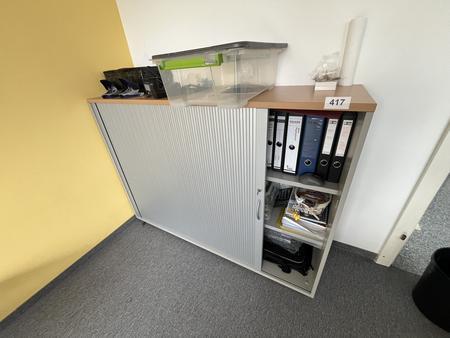 HALI Aktenschrank mit Rollot�re ca. 160 x 110 cm, Buche/Silber, 3 Ordnerh�hen
