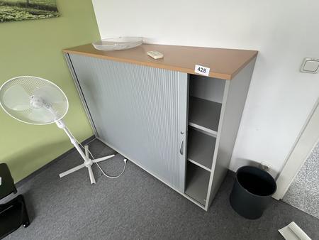 HALI Aktenschrank mit Rollot�re ca. 160 x 110 cm, Buche/Silber, 3 Ordnerh�hen