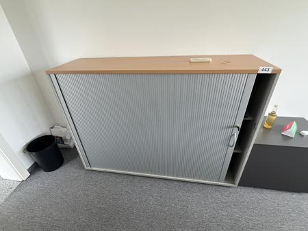 HALI Aktenschrank mit Rollot�re ca. 160 x 110 cm, Buche/Silber, 3 Ordnerh�hen