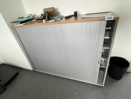 HALI Aktenschrank mit Rollot�re ca. 160 x 110 cm, Buche/Silber, 3 Ordnerh�hen