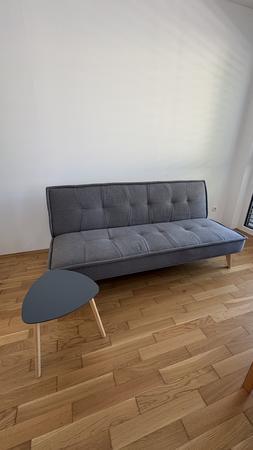 Sofa, ca. 178Lx80Bcm, ausgeklappt 120Bcm Stoffbezug, grau Sofa, ca. 178Lx80Bcm, ausgeklappt 120Bcm Stoffbezug, grau