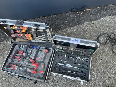 2 Werkzeugkoffer und 1 Sortimentkoffer bestückt 2 Werkzeugkoffer und 1 Sortimentkoffer bestückt