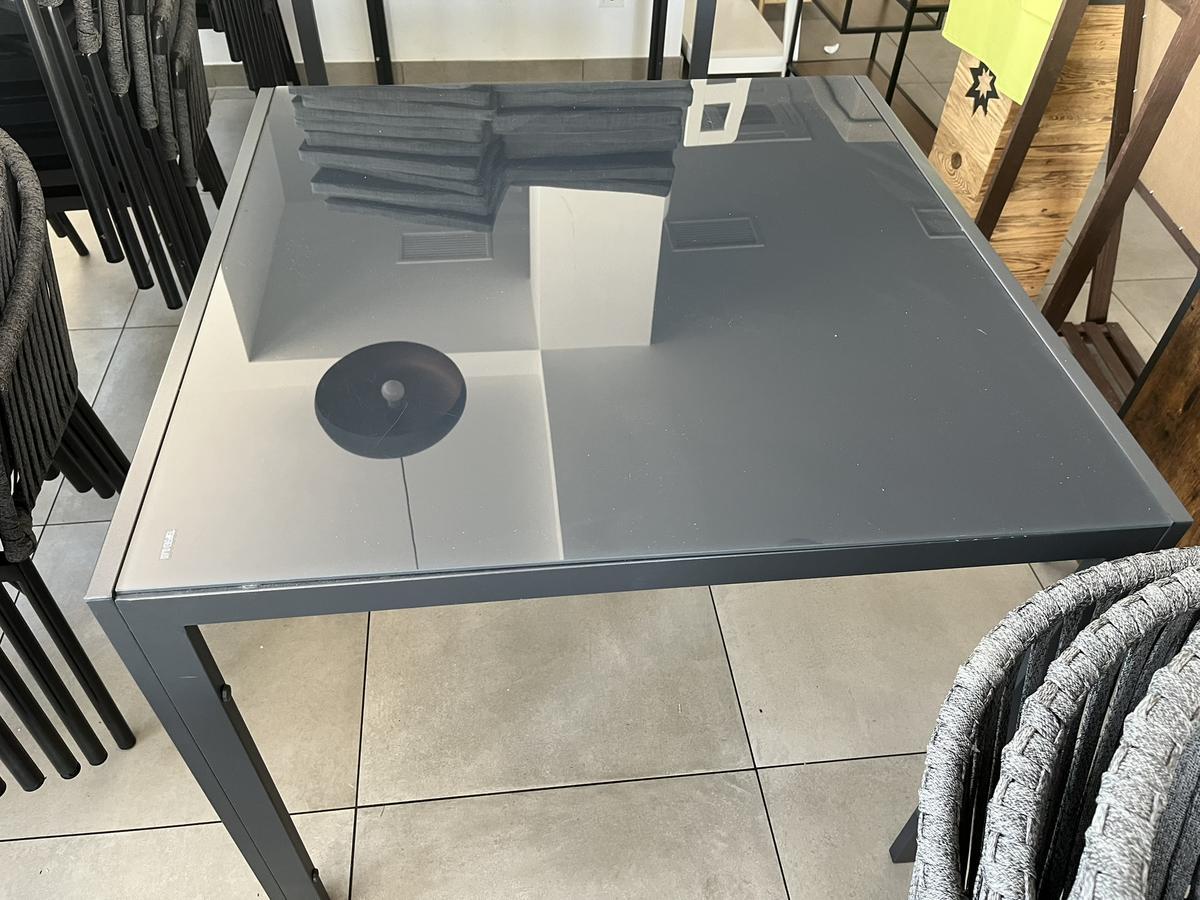 2 St&uuml;ck Glastische 90x90 cm