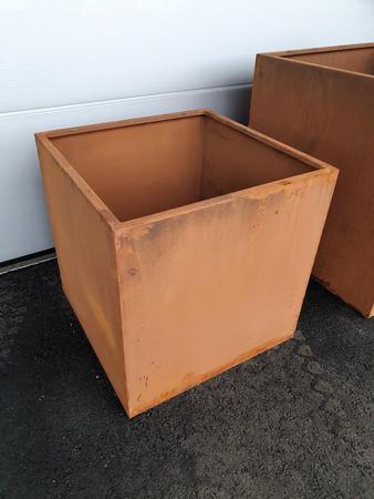 80x80x80cm Terra Corten Cortenstahl Pflanzengef�� Cube