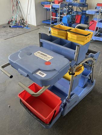 Bayersan Reinigungswagen mit Abfallbeh�lter,Eimerset und Presse