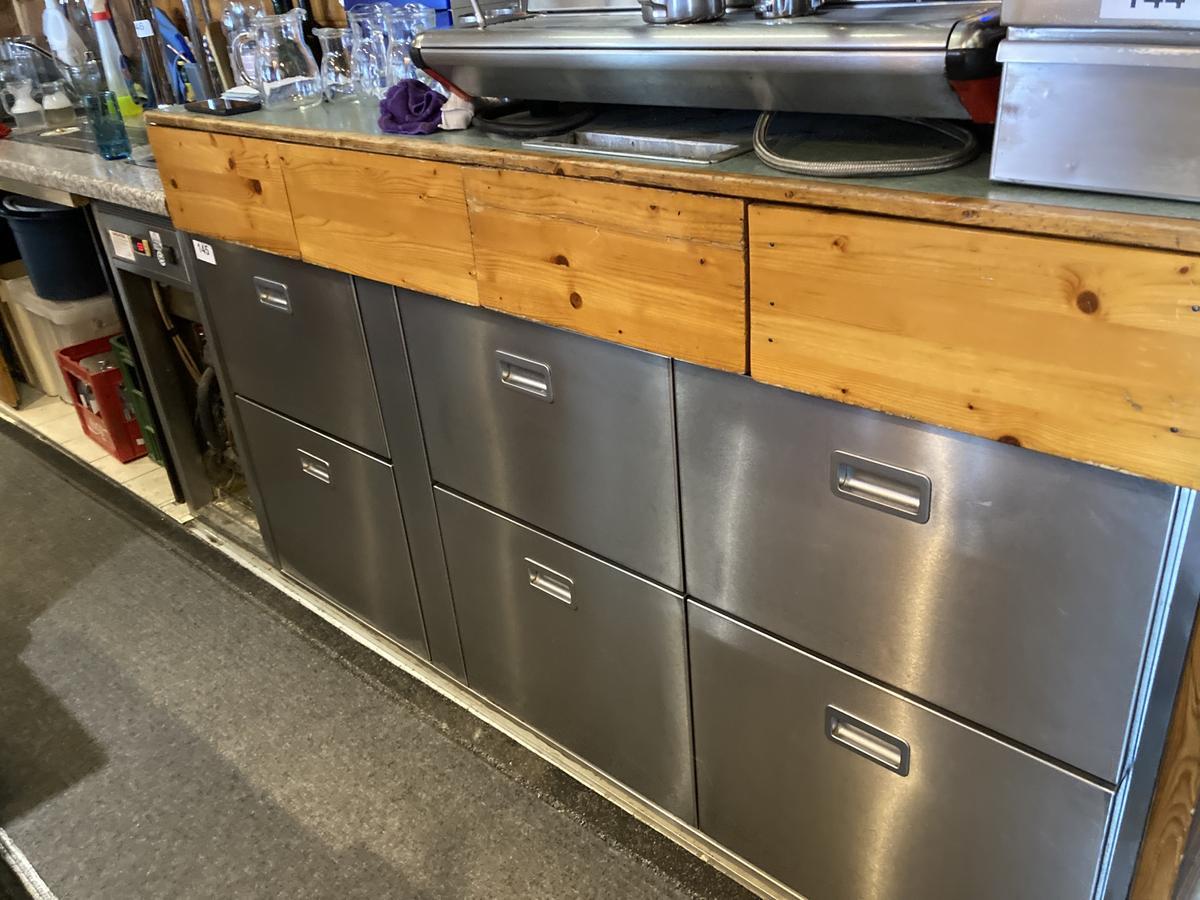 Edelstahl K&uuml;hlpult, eingebaut, 6 Laden, Flaschenk&uuml;hler (Selbstabbau), L 220 x T 70 x H 90 cm?d=2026-07-14 17:01:58