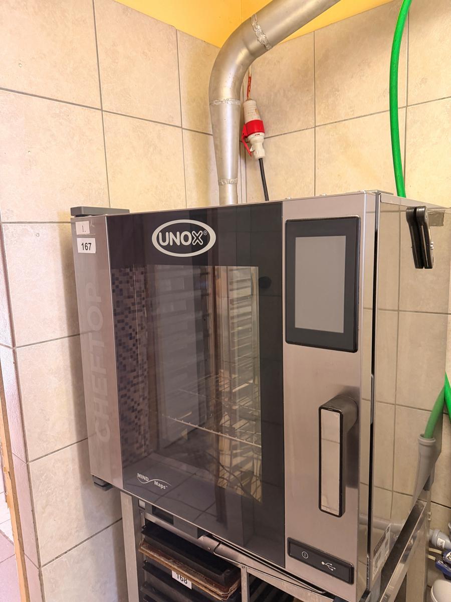 Unox Kombid&auml;mpfer Typ XEVC-0711-E1R, 7 Einschubm&ouml;glichkeiten, Ma&szlig;e ca. 80 x 70 cm inkl. Edelstahlunterbau, Neupreis ca. � 6.000,00?d=2026-07-14 17:01:50