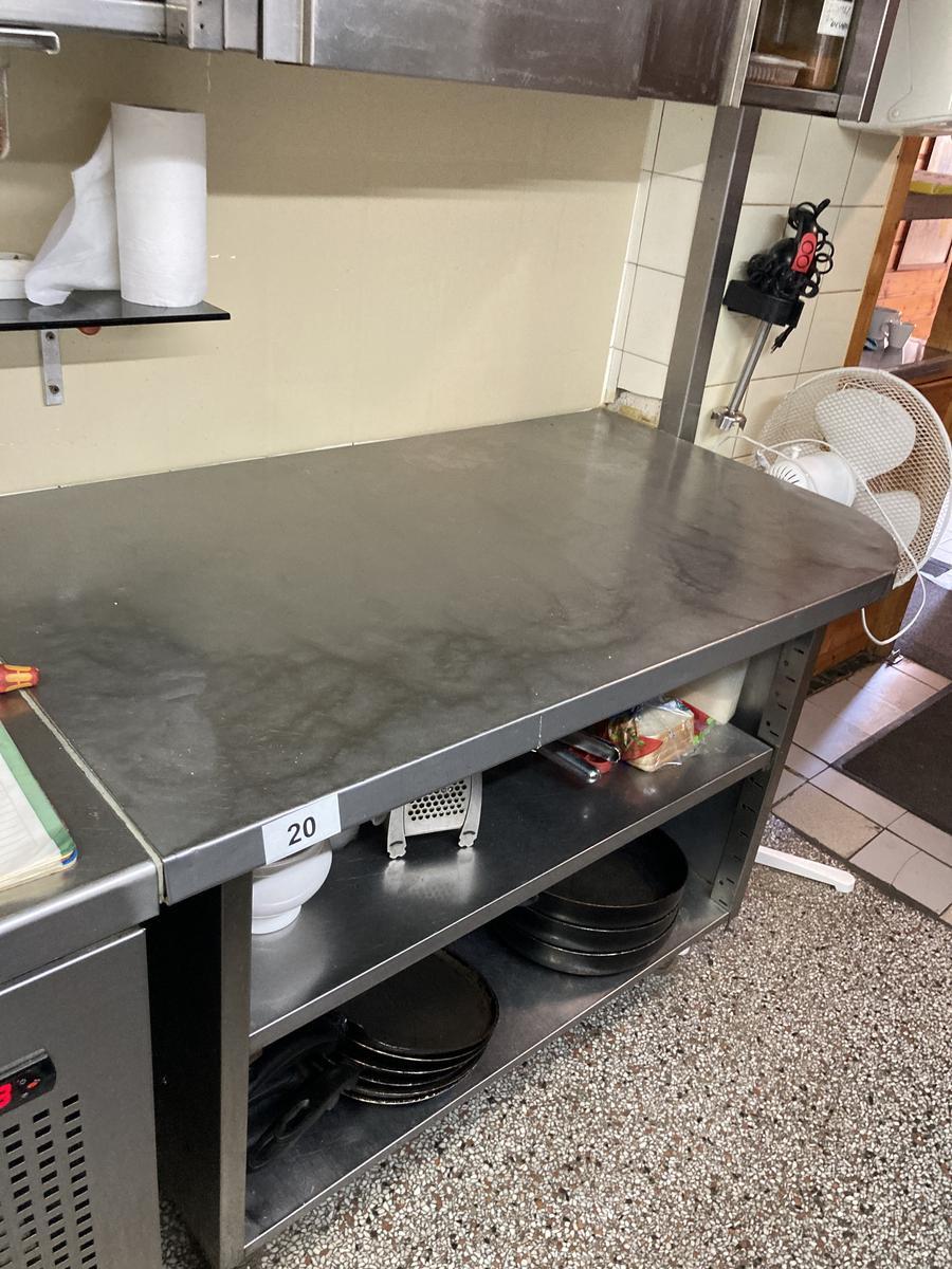 Edelstahl Arbeitsmodul, abgerundet, Ma&szlig;e: ca. 125 x 70 x 85 cm,  Fachebenen?d=2026-07-14 17:03:30
