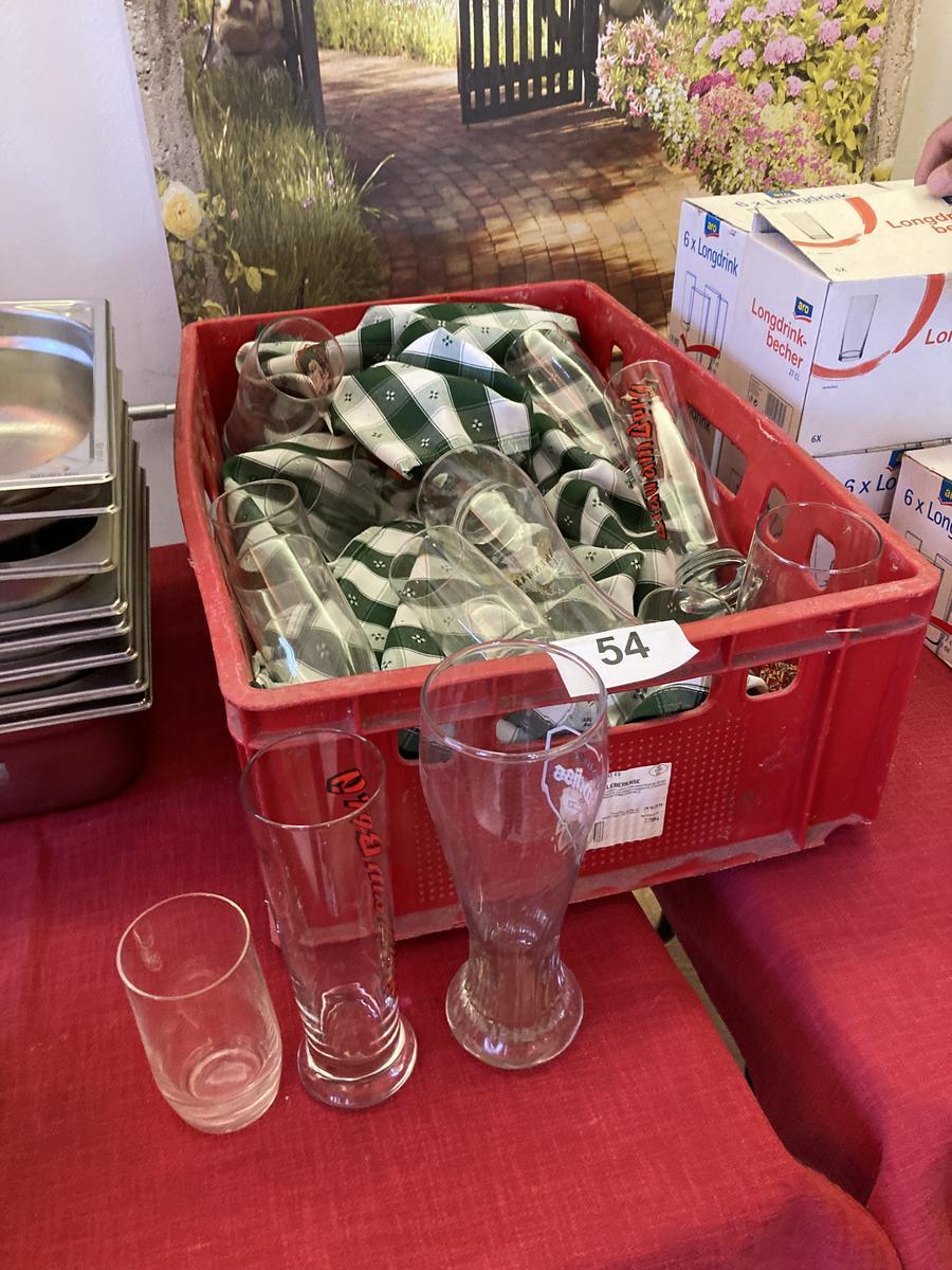 Kiste gemischte Biergl&auml;ser, ca. 20 Stk.