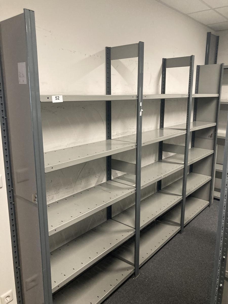 Fachbodenregale - Steckregalsystem, Ma&szlig;e: ca. L 95 cm pro Feld, 12 einheiten, ca. 11 lfm, Tiefe: 35 cm, H&ouml;he 200 cm?d=2026-07-22 23:20:42