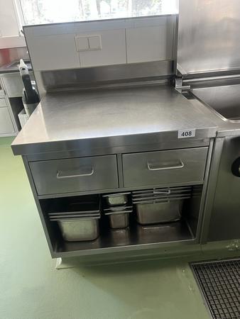 Edelstahlmodul ca. 80/80/78 cm Aufkantung hinten ca. 13 cm